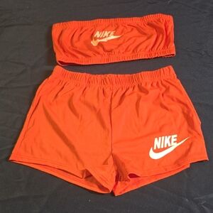 Nike Women's Orange Shorts Set